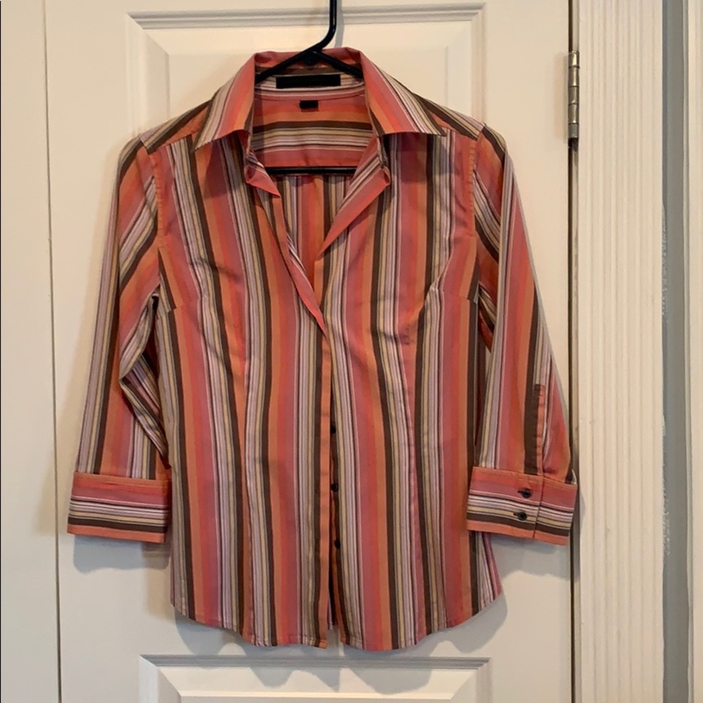Express Tops | Coral Button-Up Shirt | Size Small